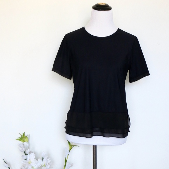 NEW! Lululemon Sole Training Short Sleeve Shirt Black SZ 4 - Picture 12 of 16